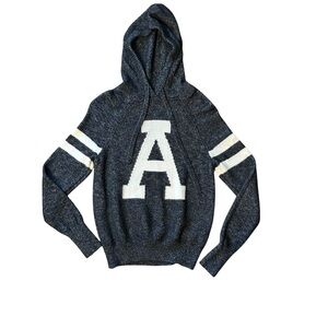 Abercrombie & Fitch Letter A Sweater Women Size Medium Hooded Pullover